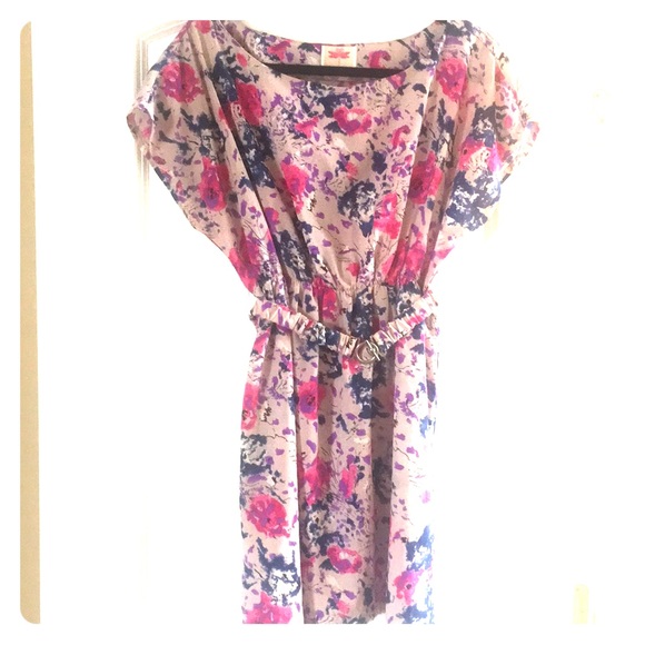 BEAUTIFUL pink, purple, blue floral dress - Picture 1 of 5